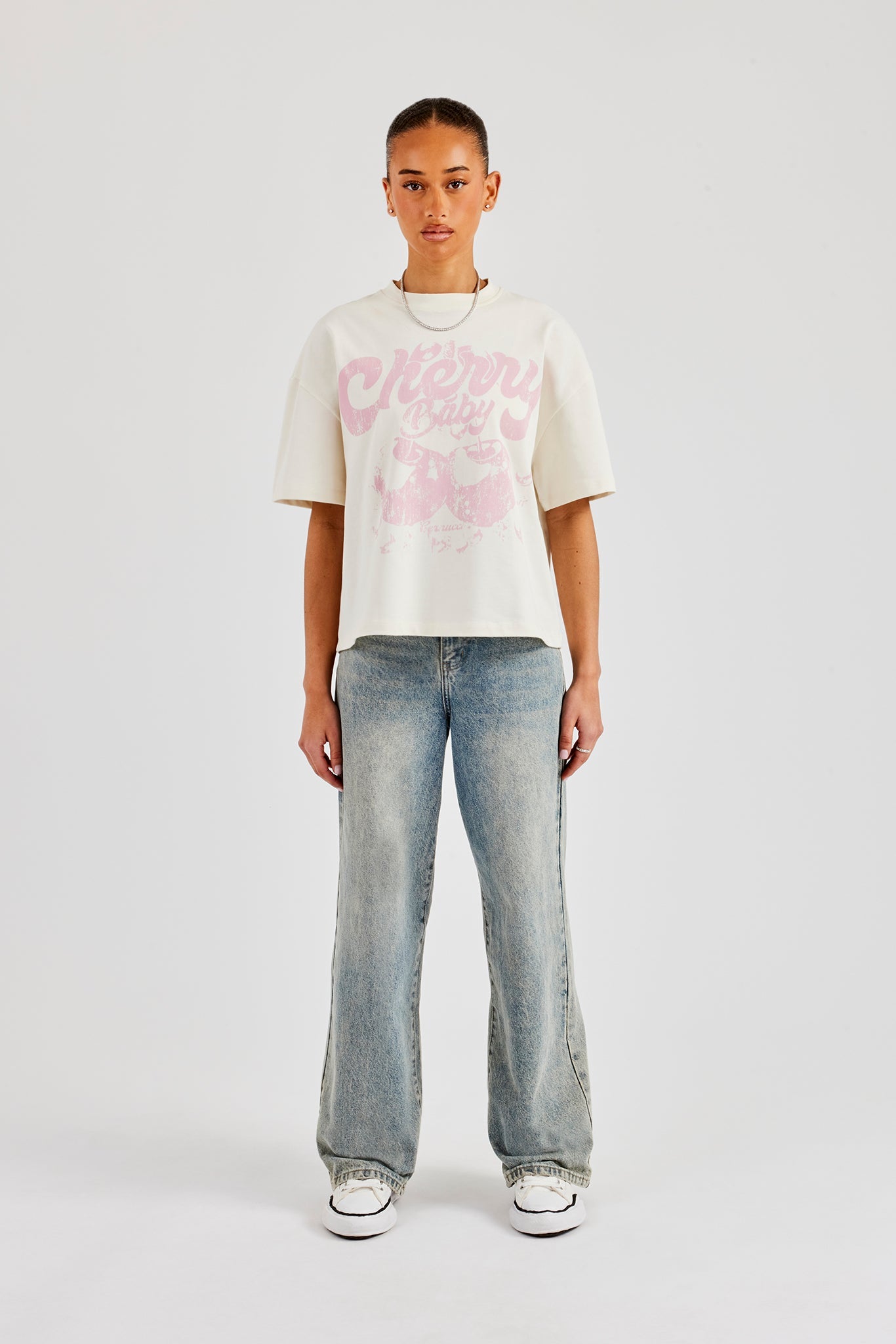 Cherry Baby Oversized T-Shirt - Off White